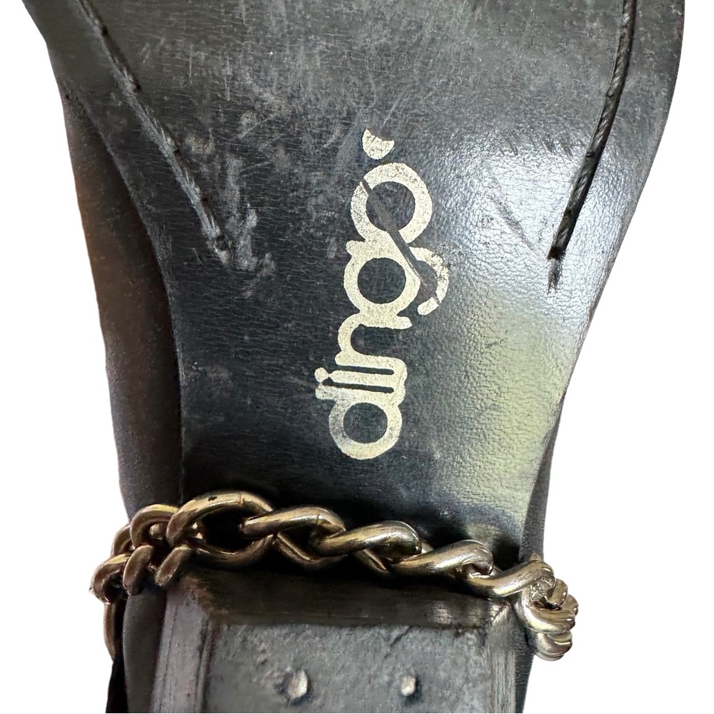 Dingo Olivia Harness Boots Black Leather Western Cowboy - Picture 14 of 17